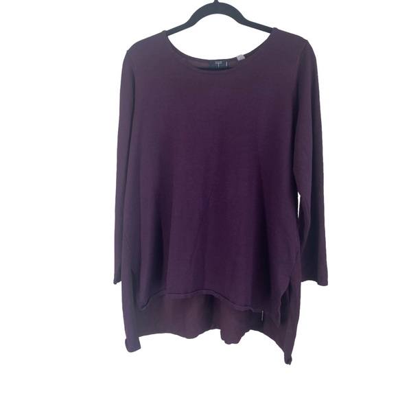 T. Tahari Woman Eggplant Pullover Sweater - Picture 11 of 13